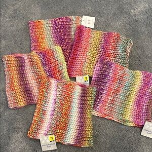 Colorful Knit Infinity Scarves